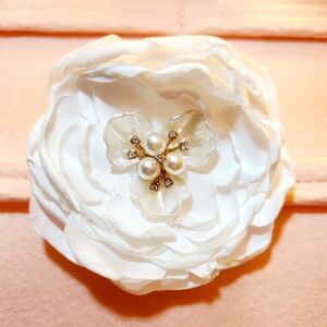 Satin flower fascinator